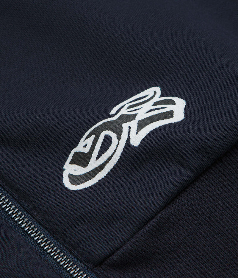 Yardsale Reversible Thermal Hoodie in Navy and Navy
